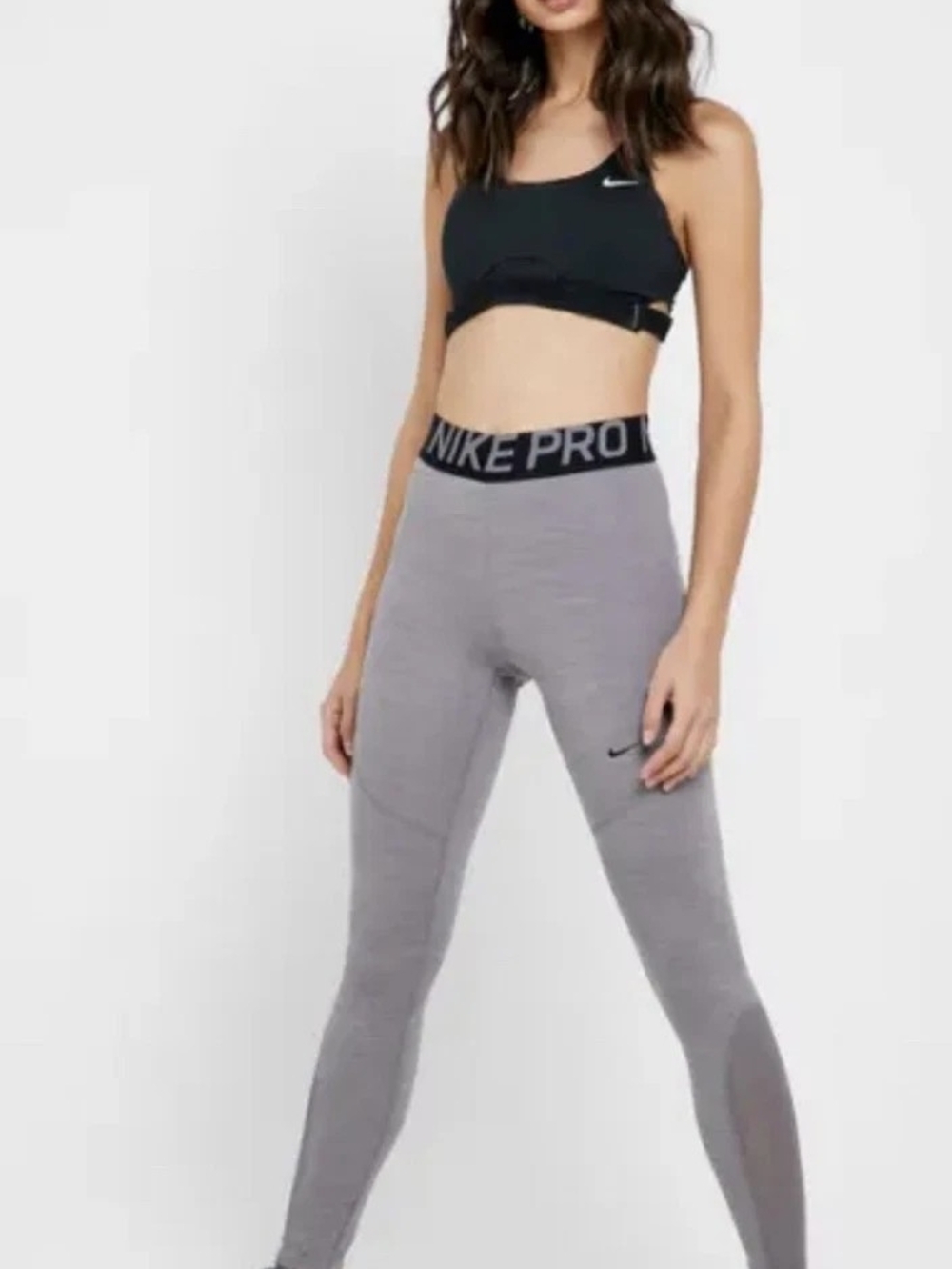 Nike Pro Gray High-Waist Leggings